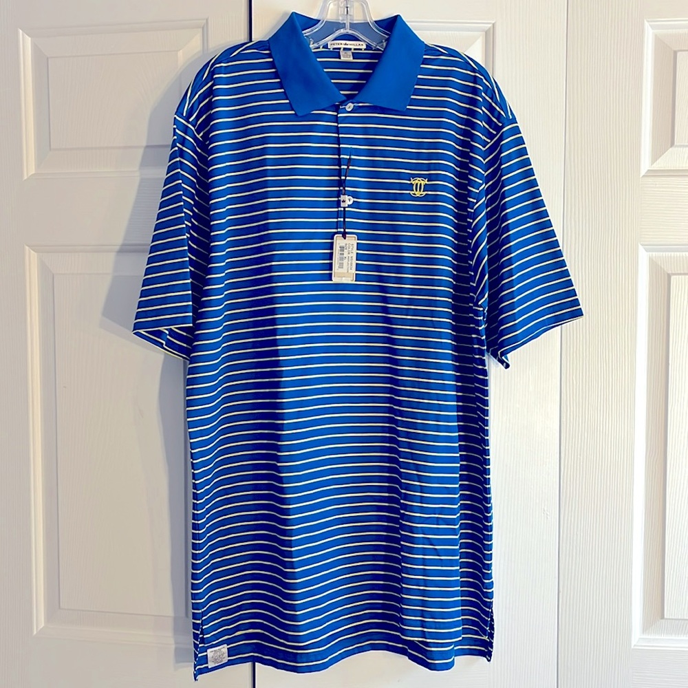 Peter Millar striped golf shirt XL